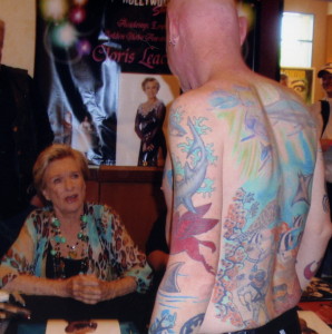 Cloris Leachman gets an eyeful of my ink.