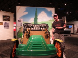 An odd item for the Disney display is an older version of a car from Mr. Toad’s Wild Ride at Disneyland. I had to look under it to verify that it is a real car and not a reproduction.