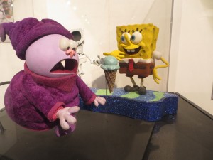 Figures from the Spongebob Christmas special.