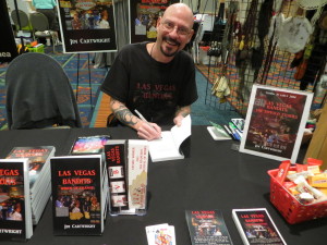 Author, Jim Cartwright at his table at Bent-Con.